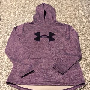 Under Armour storm coldgear purple hoodie size large